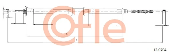 Cable Pull, parking brake 92.12.0704