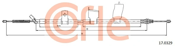 Cable Pull, parking brake 17.0329