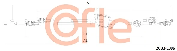 Cable Pull, manual transmission 92.2CB.RE006