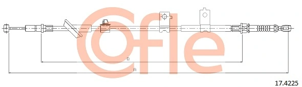 Cable Pull, parking brake 17.4225