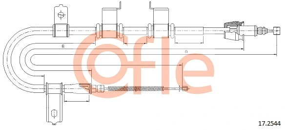 Cable Pull, parking brake 17.2544