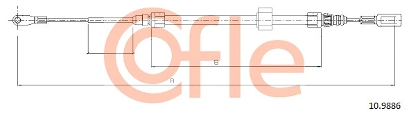Cable Pull, parking brake 10.9886