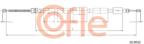 Cable Pull, parking brake 10.6032