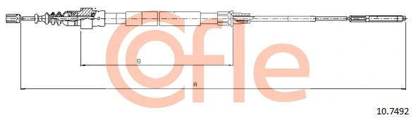 COFLE 10.7492 Cable Pull, parking brake