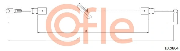 Cable Pull, parking brake 92.10.9864