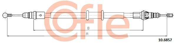 Cable Pull, parking brake 10.6857