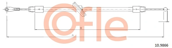 Cable Pull, parking brake 10.9866