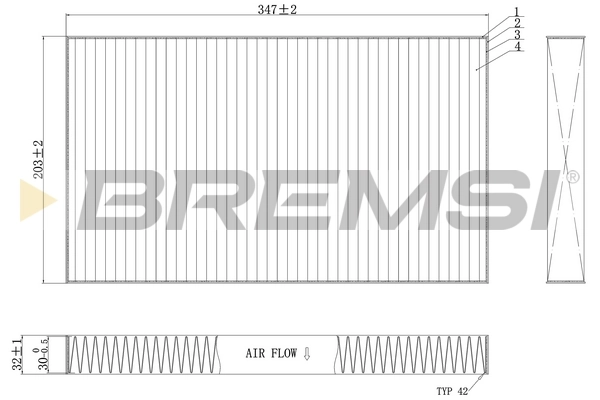 Filter, cabin air FC0954C