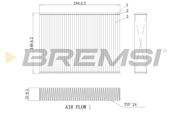 Filter, cabin air FC0432A
