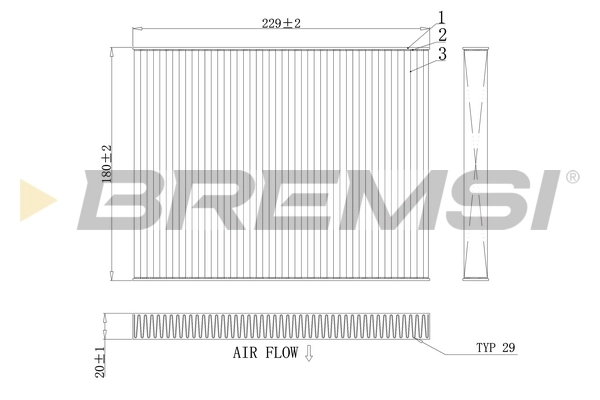 Filter, cabin air FC0443A