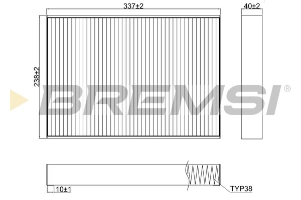 Filter, cabin air FC0952A
