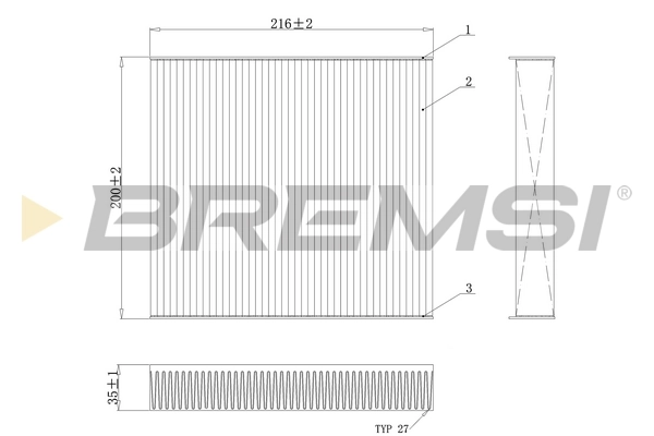 Filter, cabin air FC0078C