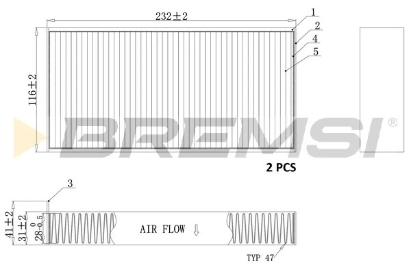 Filter, cabin air FC0914
