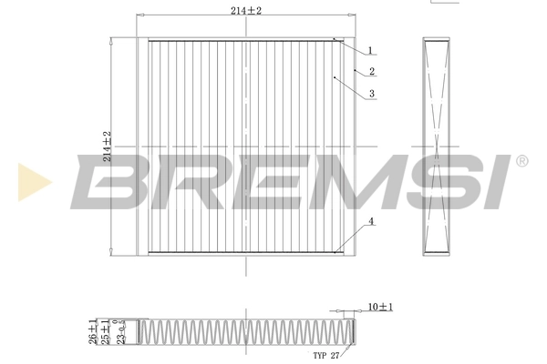 Filter, cabin air FC0437C