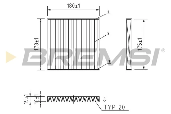 Filter, cabin air FC2519C