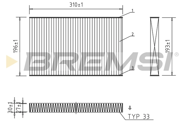 Filter, cabin air FC1549C