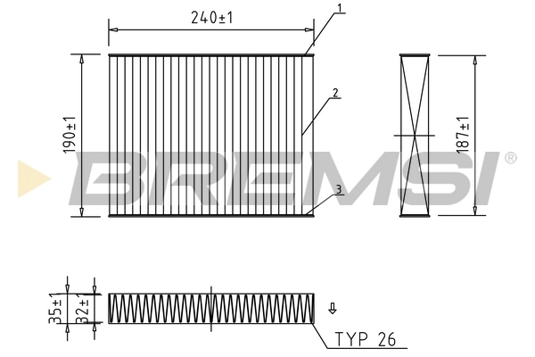 Filter, cabin air FC0092A