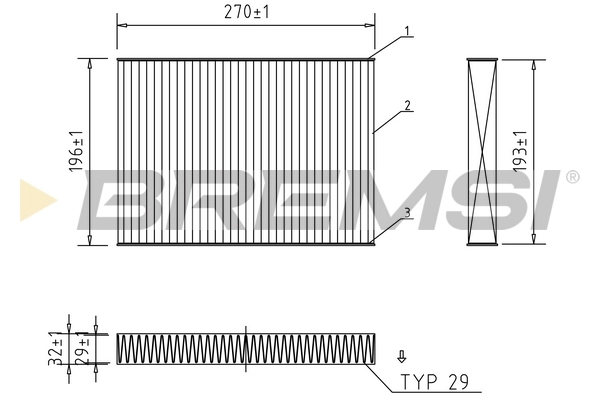 Filter, cabin air FC0861C