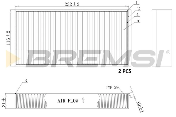 Filter, cabin air FC0914C