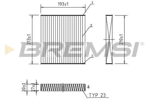 Filter, cabin air FC0099A