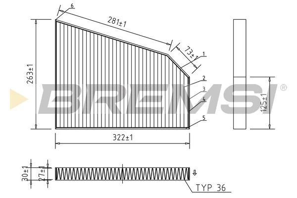 Filter, cabin air FC2530A