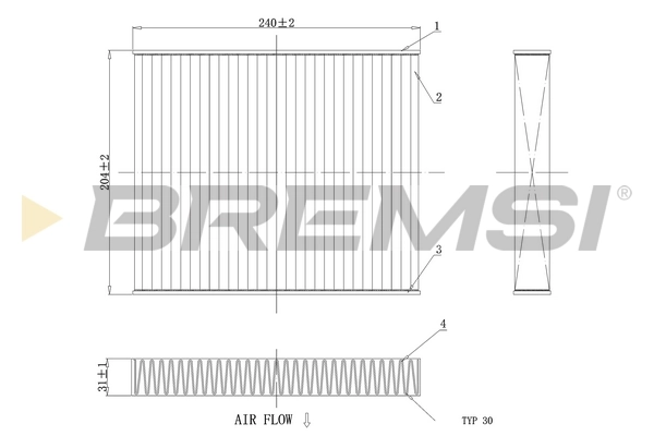 Filter, cabin air FC0449C