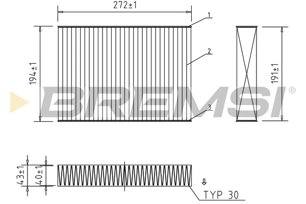 Filter, cabin air FC2588C