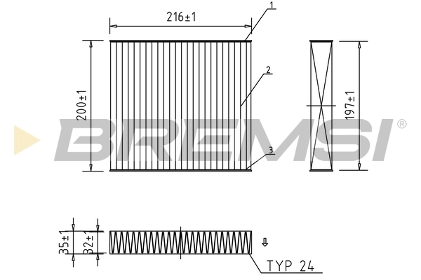 Filter, cabin air FC0078A