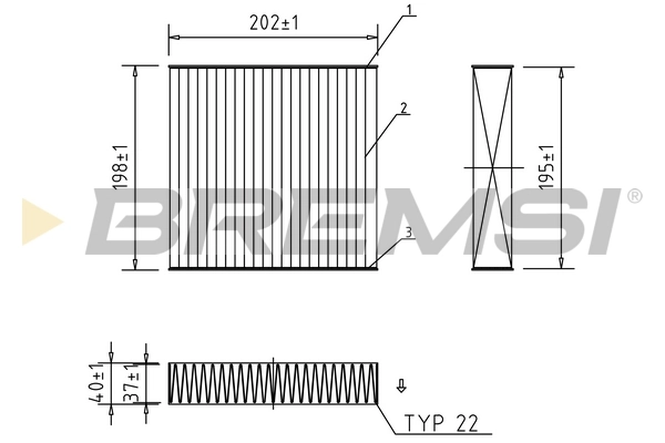 BREMSI Filter, cabin air FC0982C