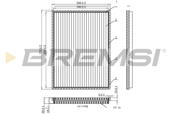 Filter, cabin air FC0901C