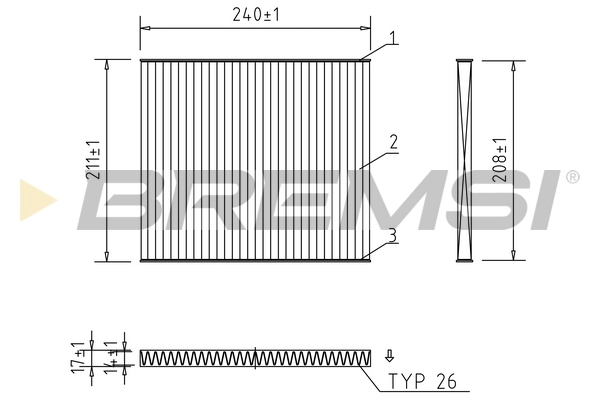 Filter, cabin air FC0921C