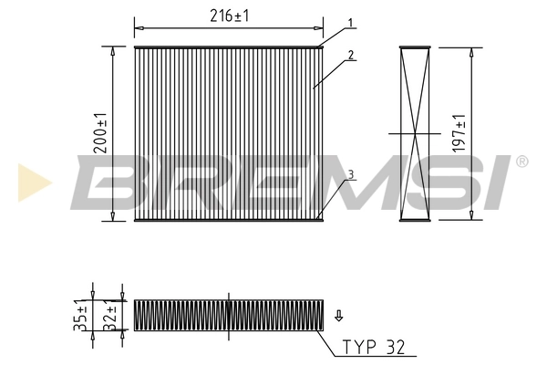 Filter, cabin air FC0078