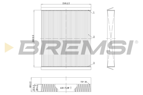 Filter, cabin air FC0501C