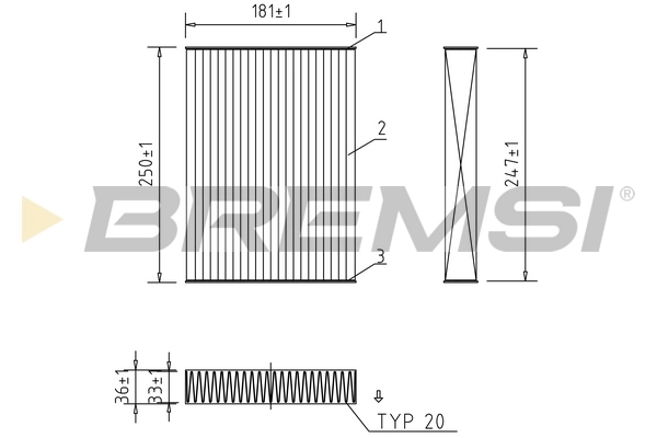 Filter, cabin air FC0927C
