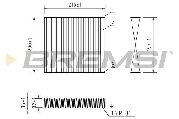 Filter, cabin air FC2572