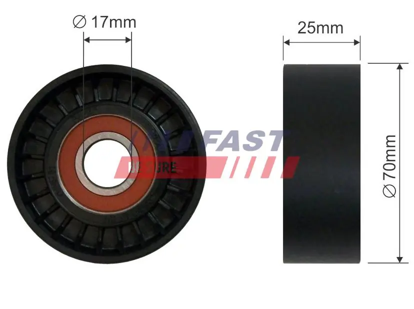 Tensioner Pulley, V-ribbed belt FT44551