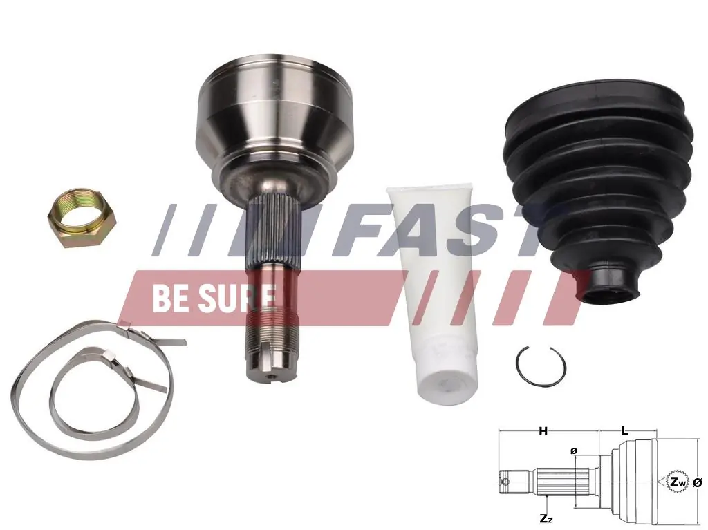 Joint Kit, drive shaft FT25080K