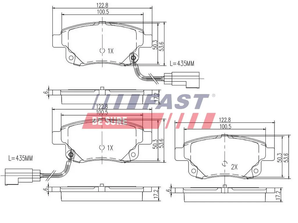 Brake Pad Set, disc brake FT29523