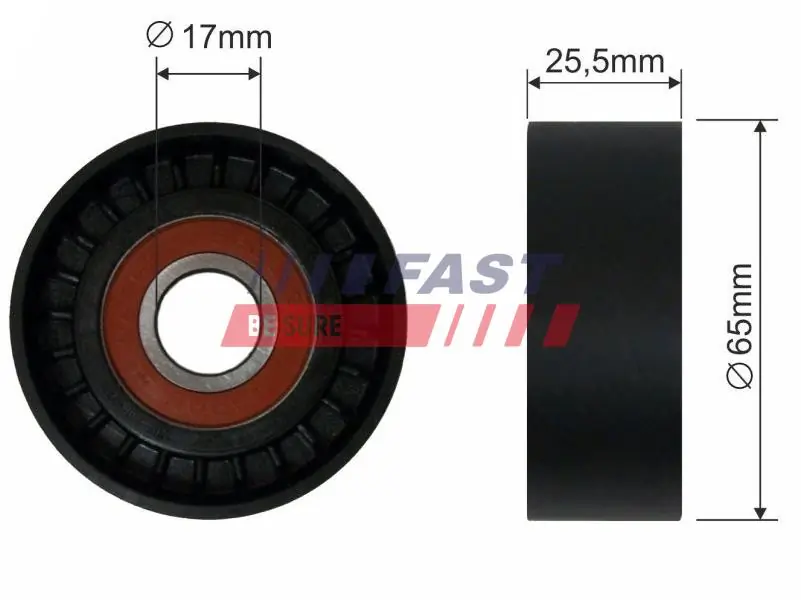 Tensioner Pulley, V-ribbed belt FT44540