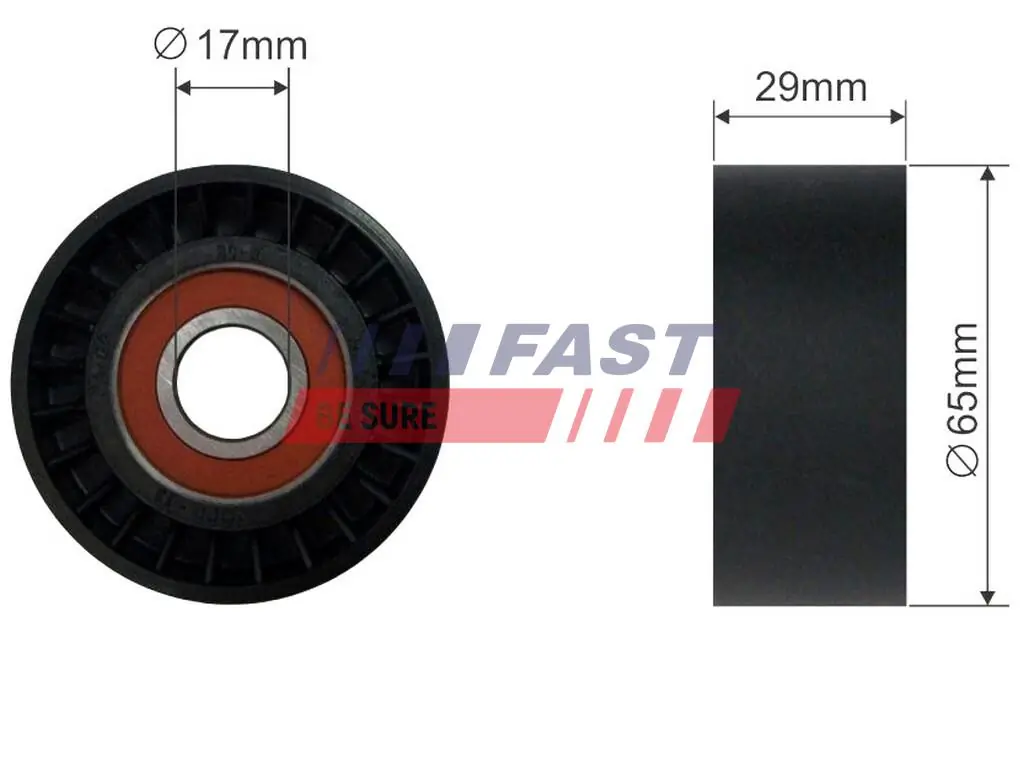 Tensioner Pulley, V-ribbed belt FT44550