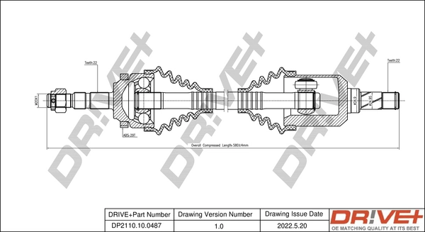 Drive Shaft DP2110.10.0487