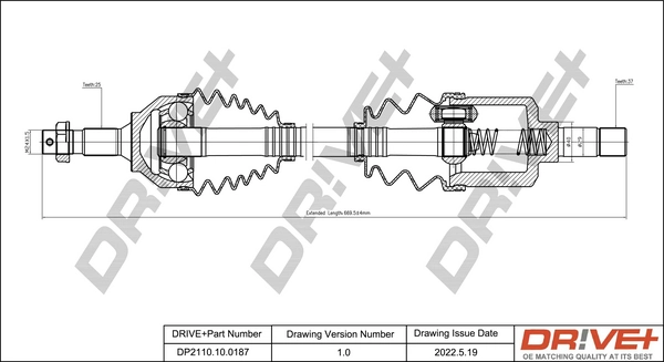 Drive Shaft DP2110.10.0187