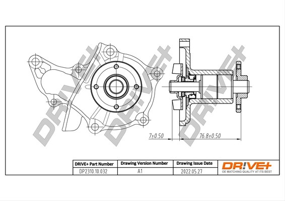 Water Pump, engine cooling DP2310.10.032