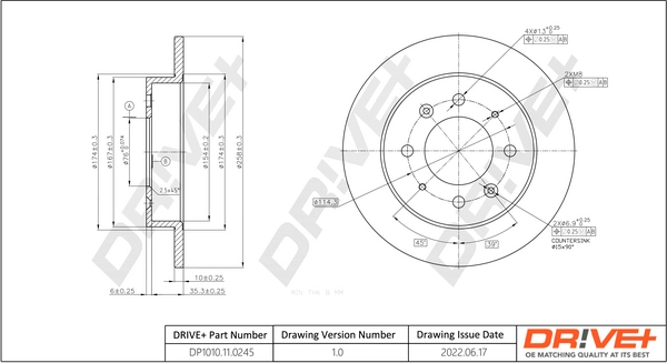 Brake Disc DP1010.11.0245