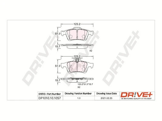 Brake Pad Set, disc brake DP1010.10.1057