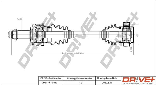 Drive Shaft DP2110.10.0131