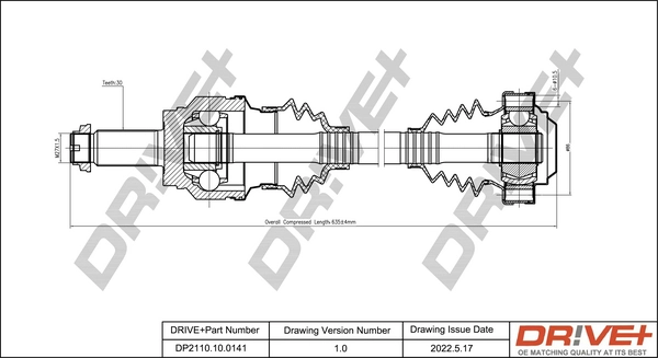Drive Shaft DP2110.10.0141