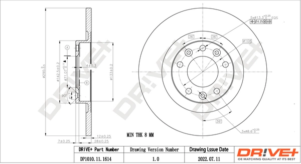 Brake Disc DP1010.11.1614