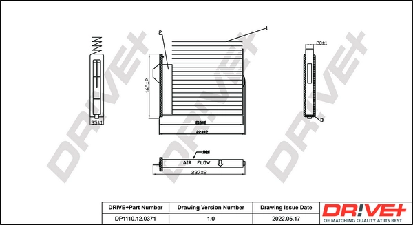 Filter, cabin air DP1110.12.0371