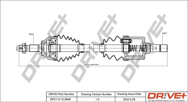 Drive Shaft DP2110.10.0608